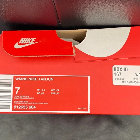 Nike Crimson and White Athletic Sneakers - Picture 10 of 10